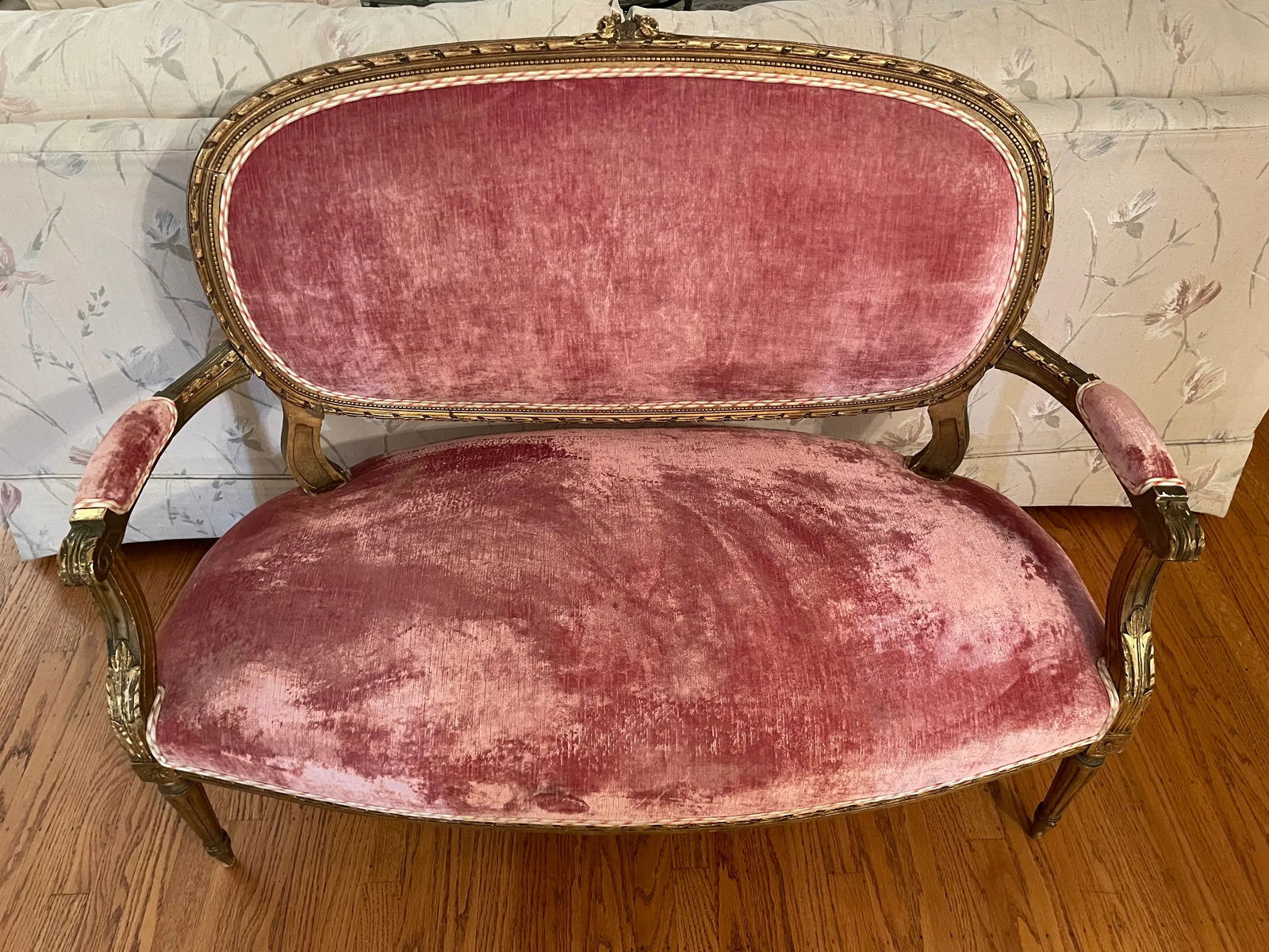 Late 19th Century French Giltwood Settee - 3