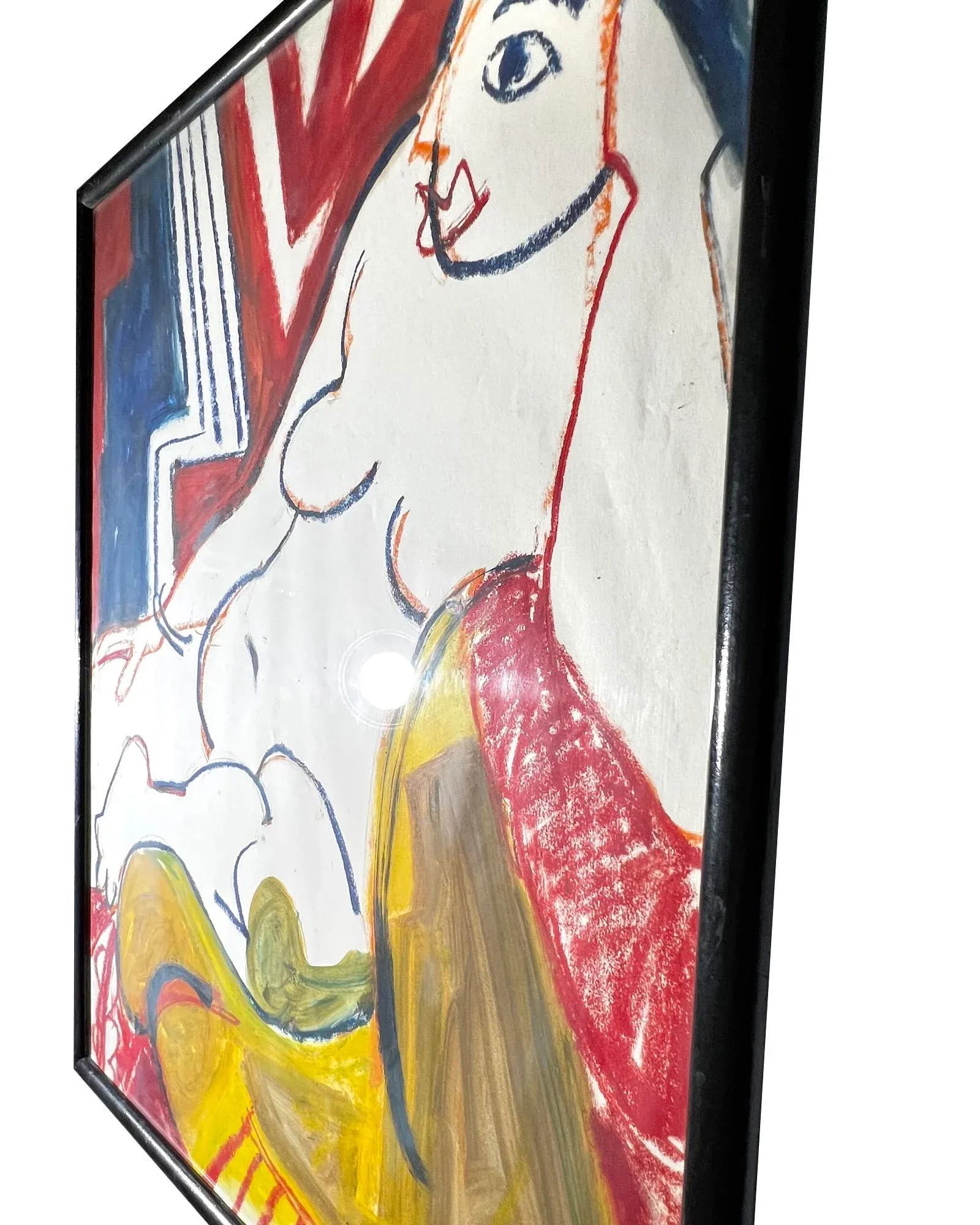 Nude Female Cubist-Style Portrait Painting, Late-20th Century - 3