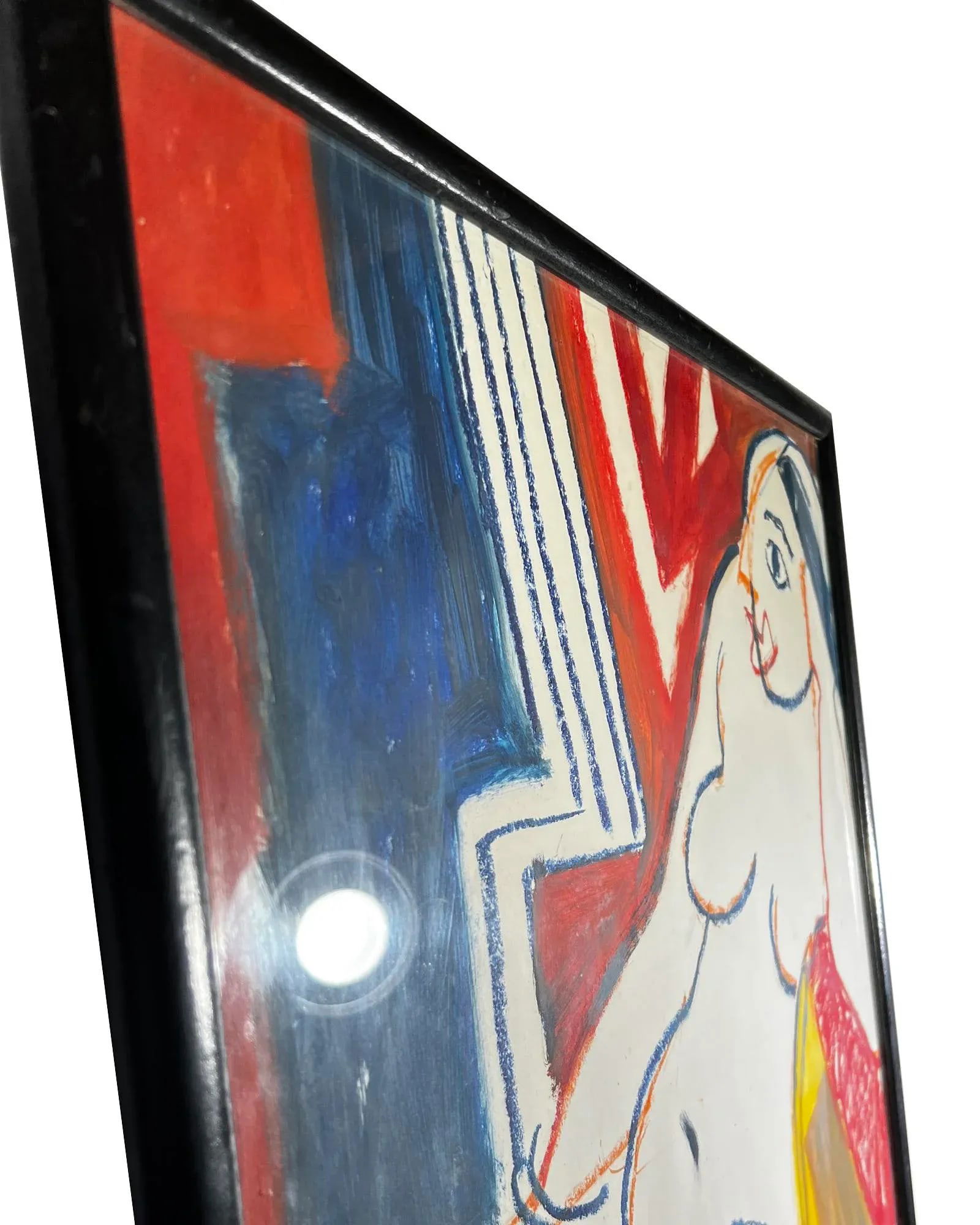Nude Female Cubist-Style Portrait Painting, Late-20th Century - 4