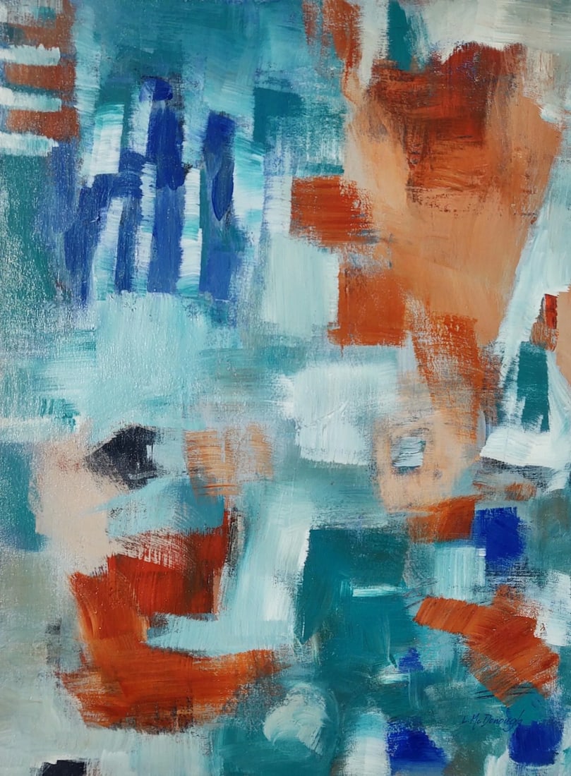 Any Which Way Contemporary Original Abstract Acrylic Painting by Linda McDonough (1 of 12)