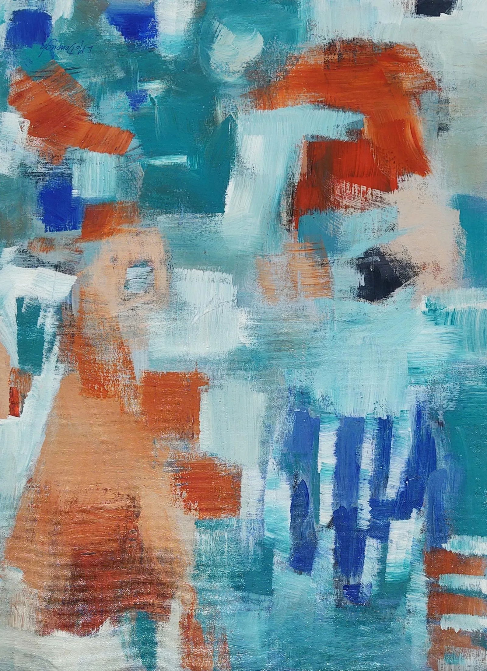 Any Which Way Contemporary Original Abstract Acrylic Painting by Linda McDonough - 2