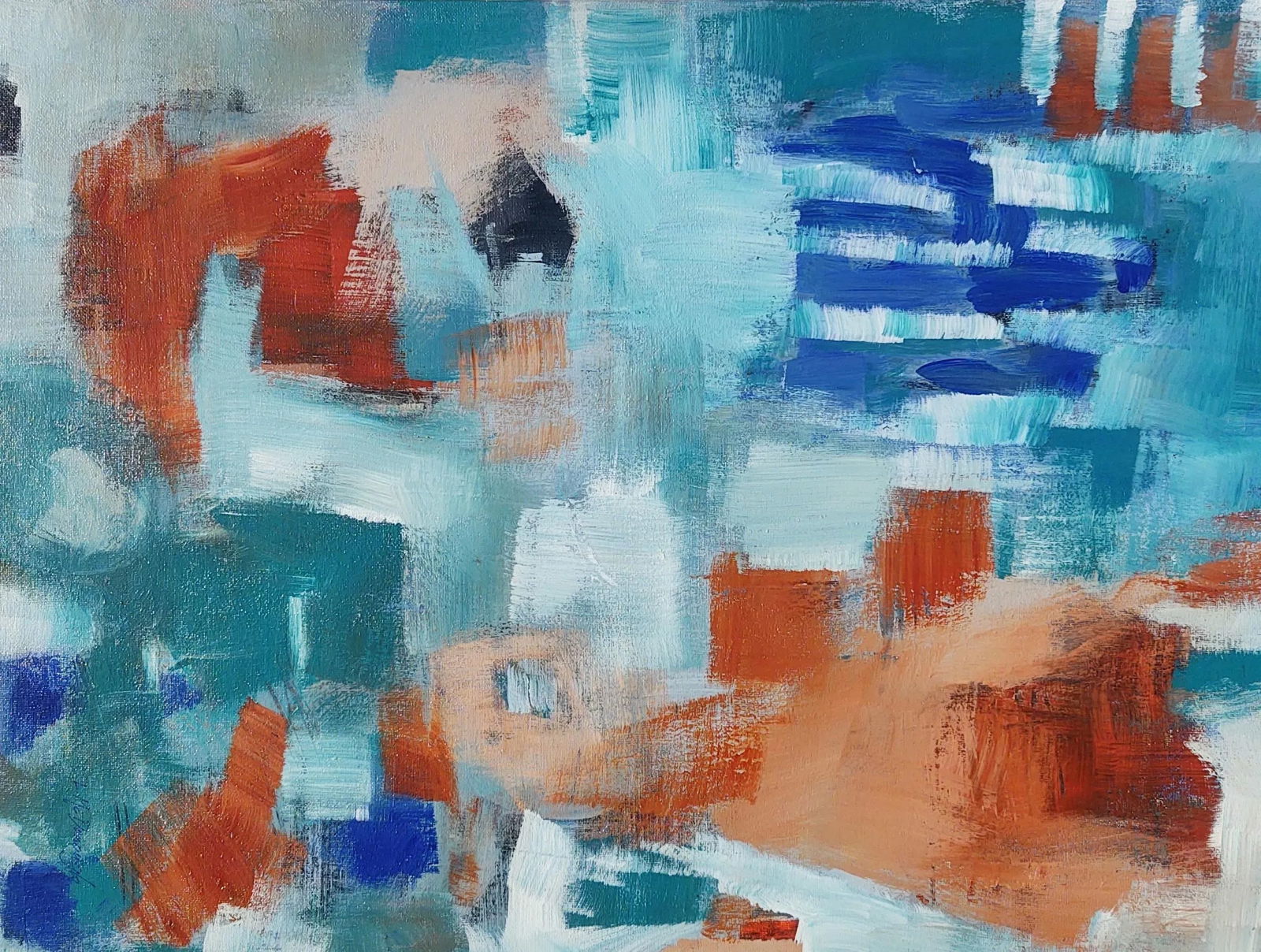 Any Which Way Contemporary Original Abstract Acrylic Painting by Linda McDonough - 3