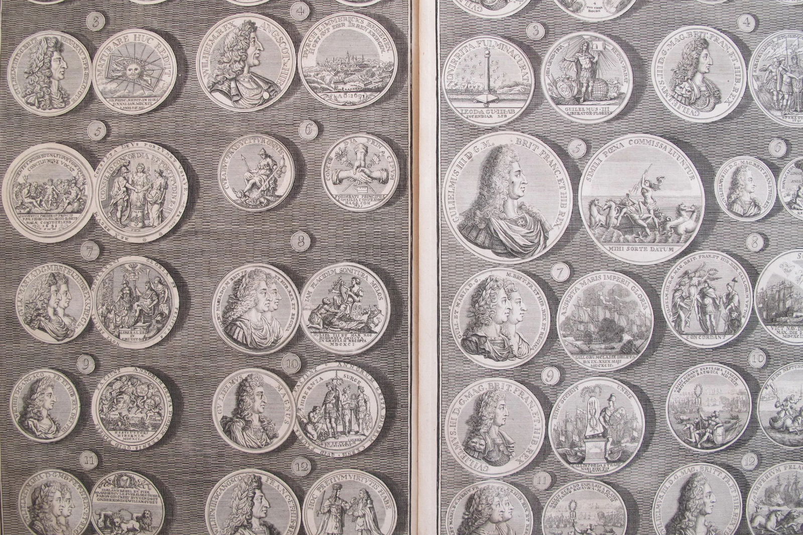 Original 1745 British Engravings, Royal Medals - A Pair - 3