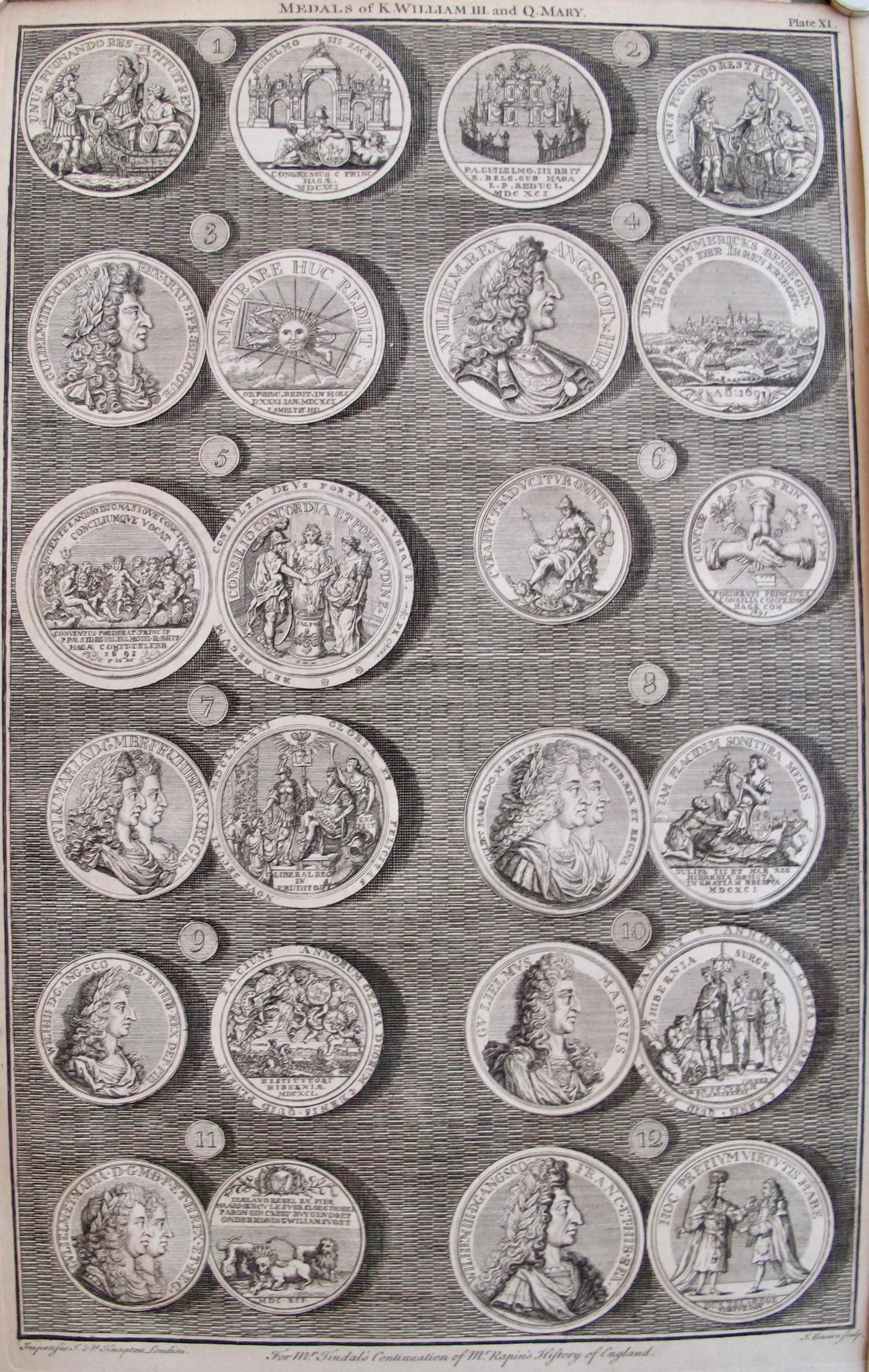 Original 1745 British Engravings, Royal Medals - A Pair - 4