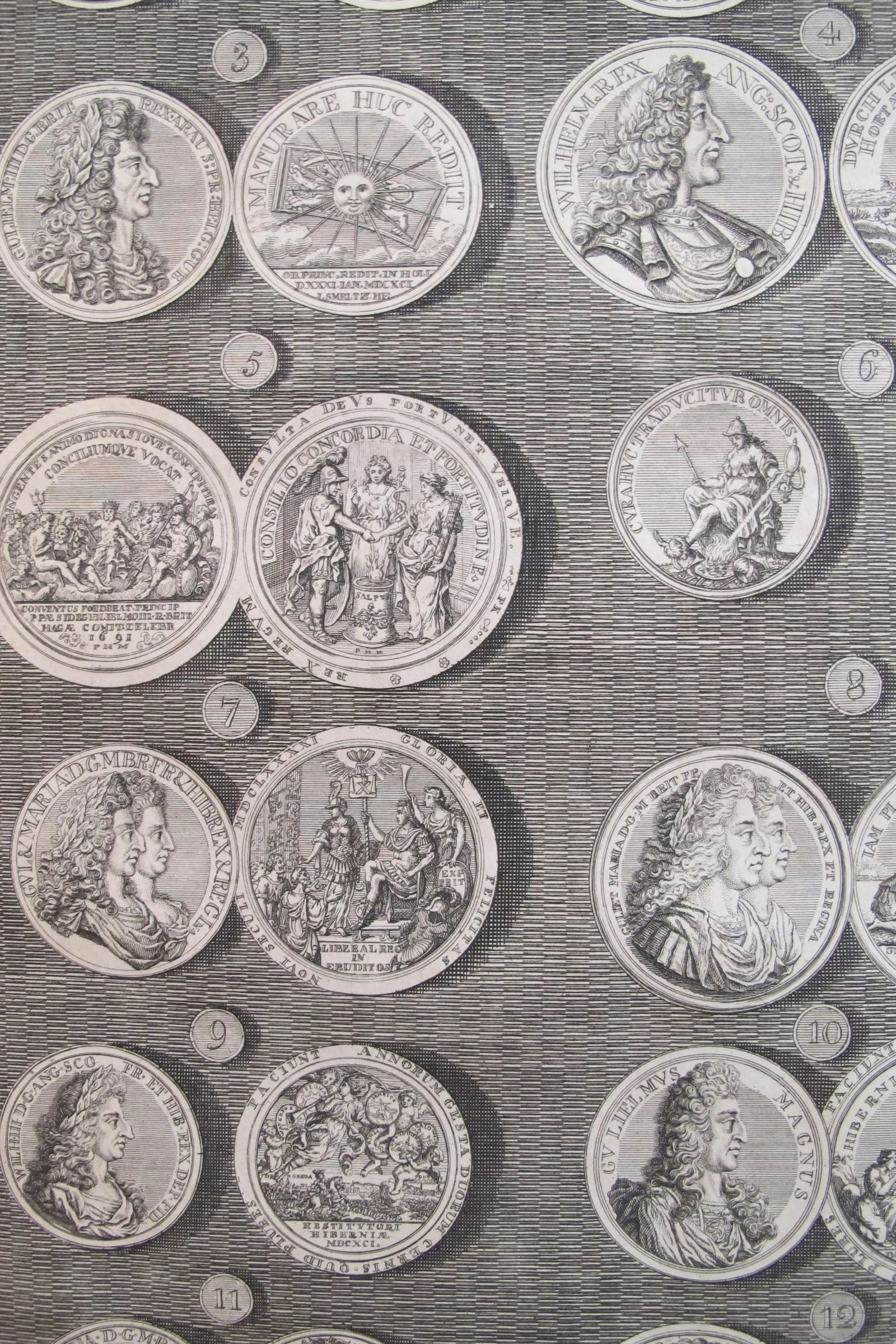 Original 1745 British Engravings, Royal Medals - A Pair - 5