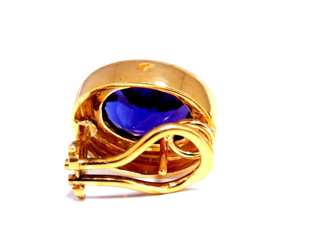 12.20 Natural Amethyst Clip Earrings 14Kt** - 3