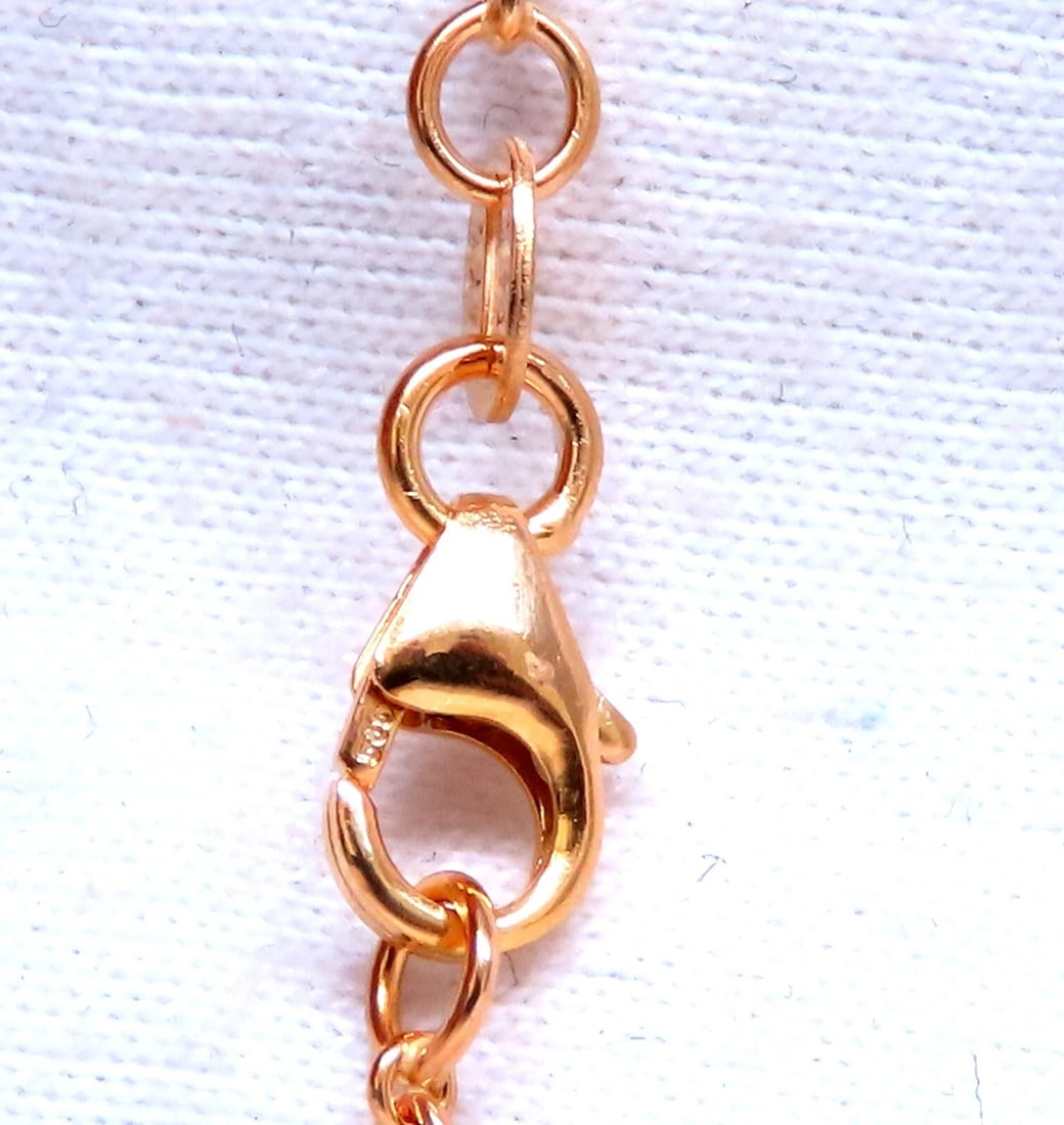 15ct Natural Sapphire Aquamarine Amethyst Yard Necklace 14kt Gold ** - 2