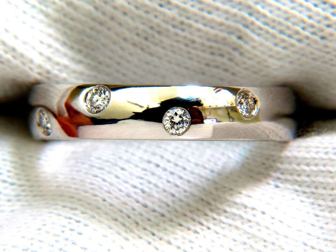 .50ct Natural Round Diamonds eternity thick band 14kt Gold Size 8.25 - 5