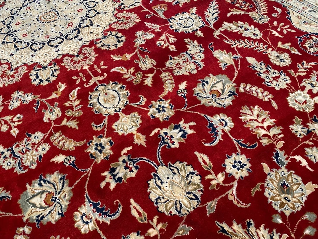 FINE SILK & WOOL KASHAN RUG 10x14 - 3