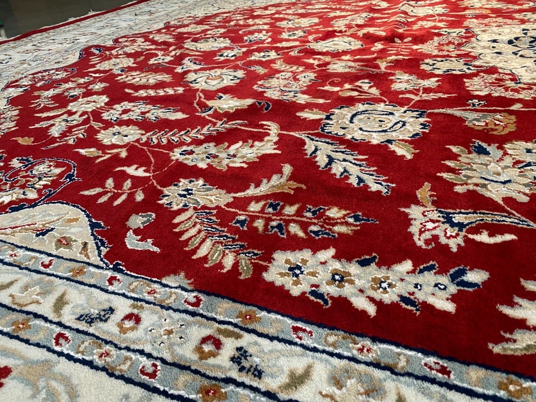 FINE SILK & WOOL KASHAN RUG 10x14 - 6