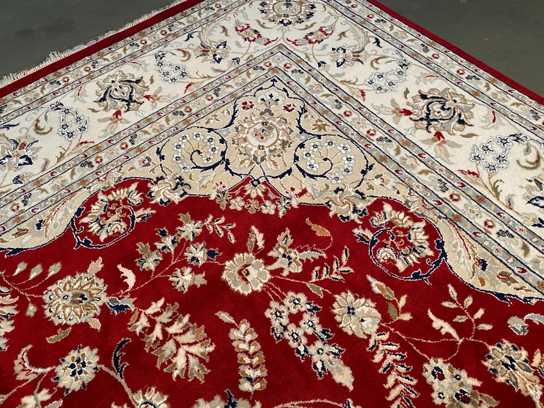 FINE SILK & WOOL KASHAN RUG 10x14 - 7
