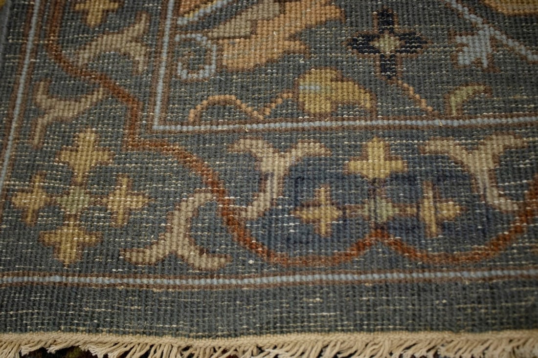 Dark Slate Floral 9X12 Osh Chobi Peshawar Oriental Rug - 13