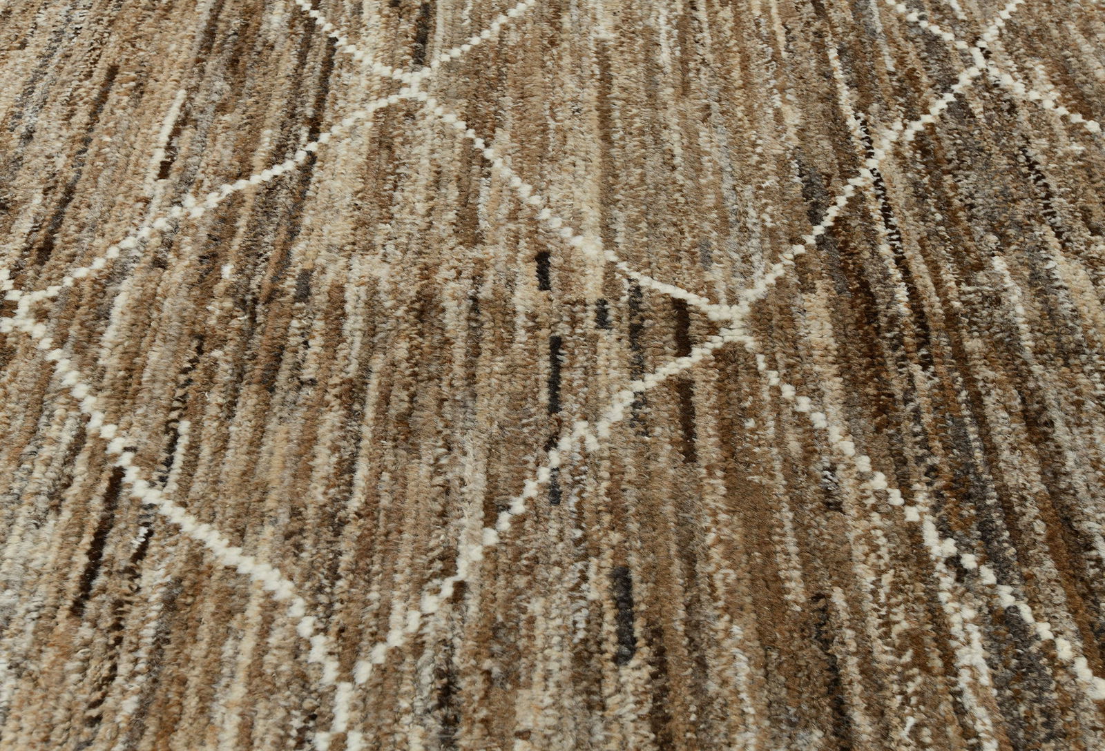 Beige Tribal Modern 7'7X10'5 Moroccan Style Oriental Rug - 6