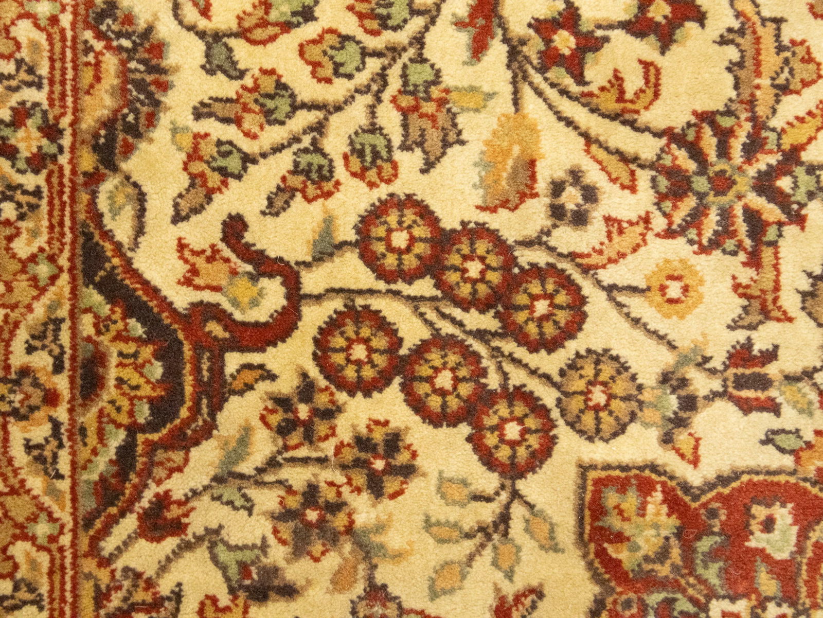 Cream Floral Classic 4X6 Agra Jaipur Oriental Rug - 12