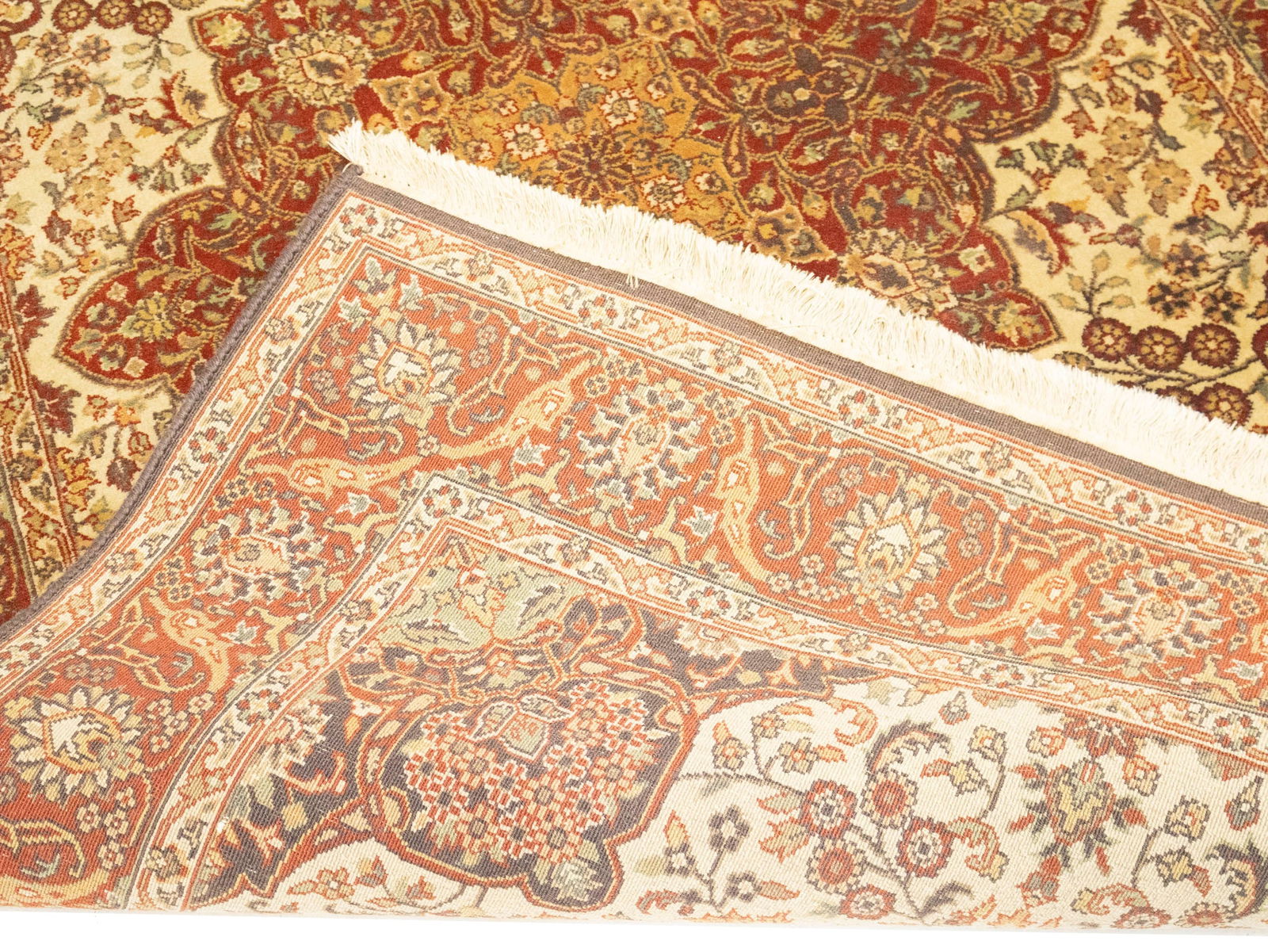 Cream Floral Classic 4X6 Agra Jaipur Oriental Rug - 15
