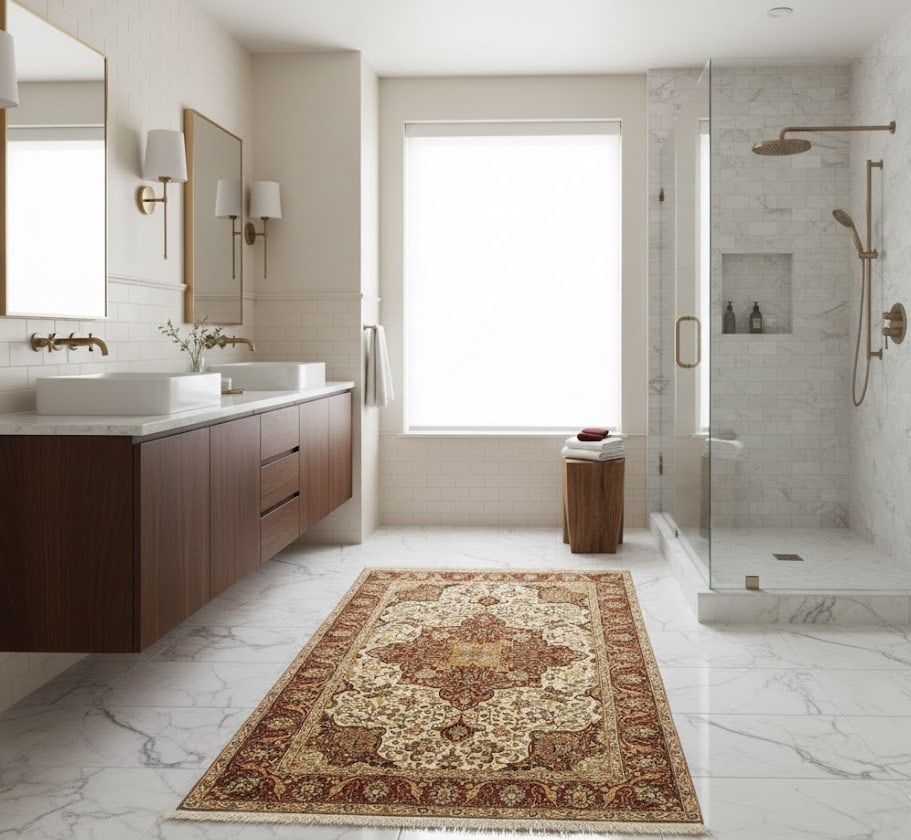 Cream Floral Classic 4X6 Agra Jaipur Oriental Rug - 2