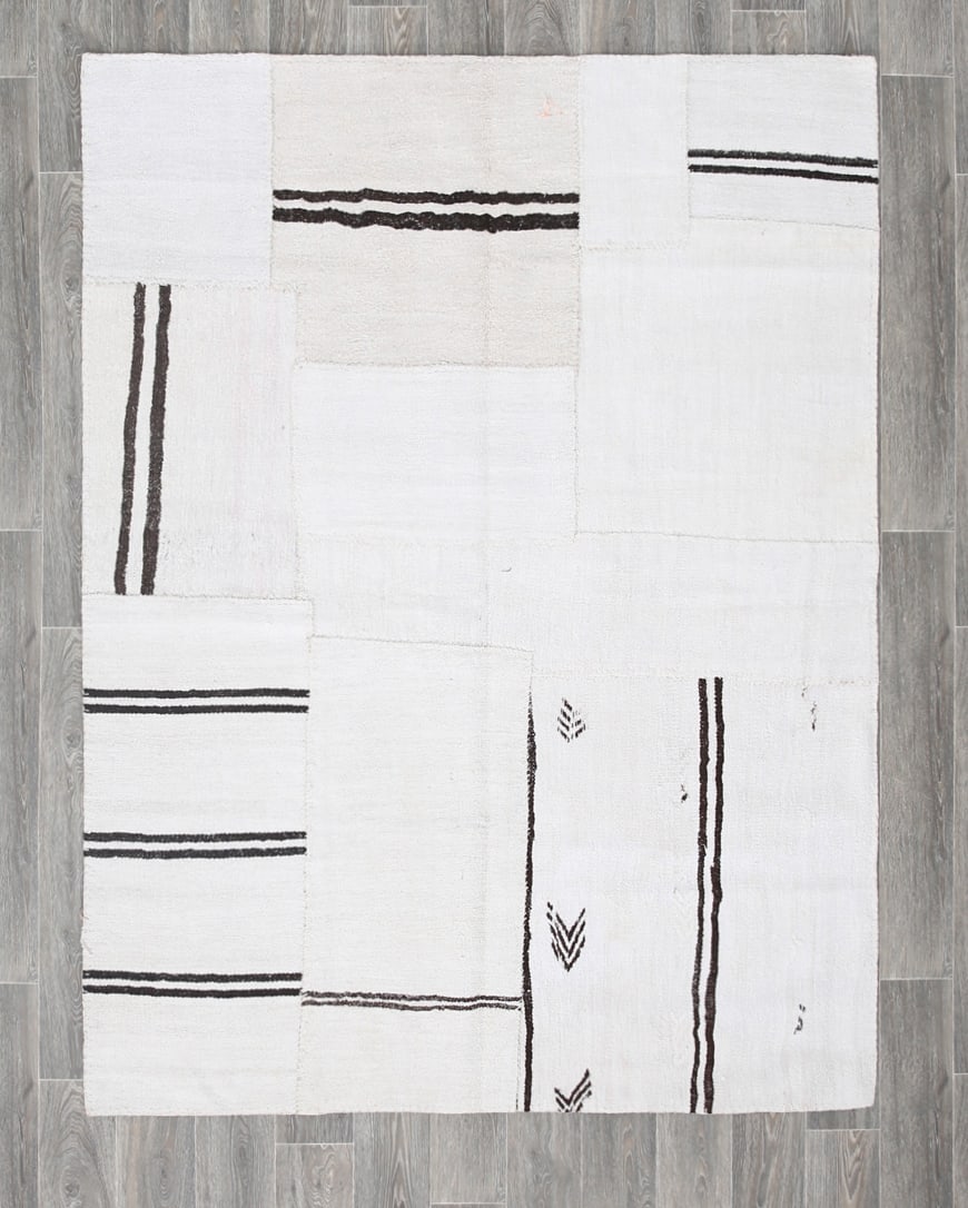 5'8'' x 7'11'' Turkish Hemp Patchwork Rug - 54147 (1 of 19)