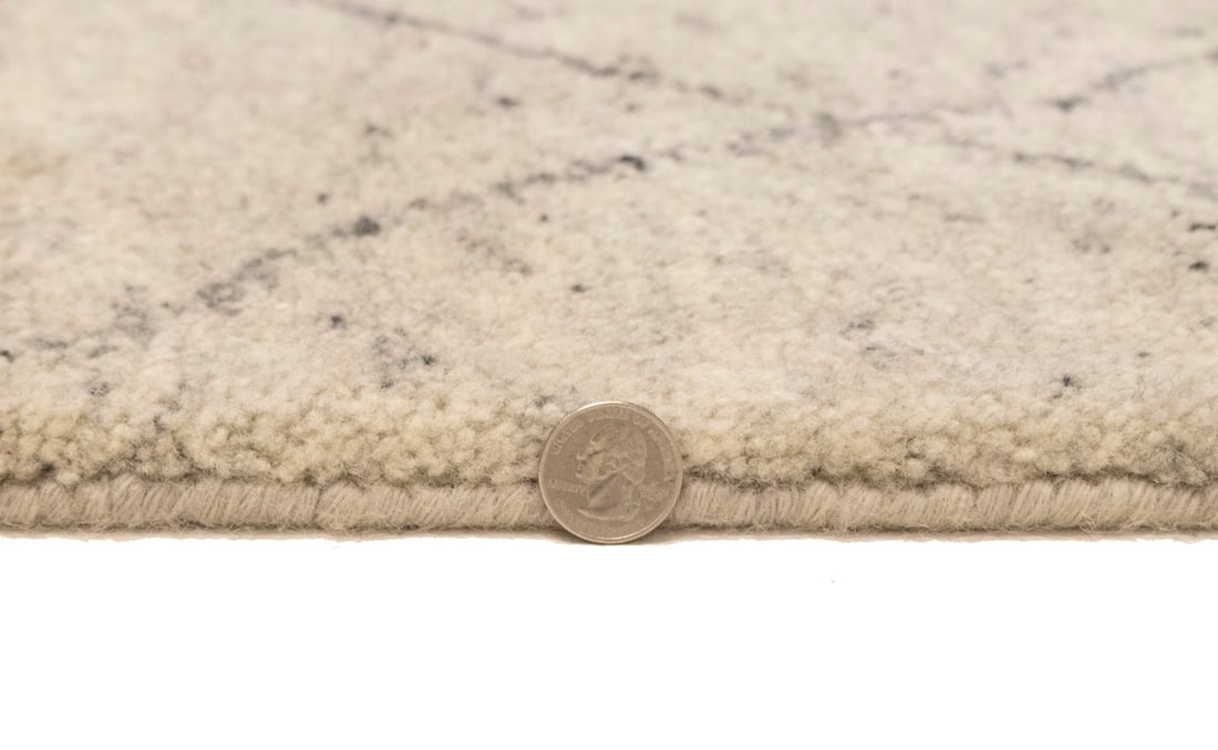 Cream Geometric Modern 6X9 Moroccan Style Oriental Rug - 10