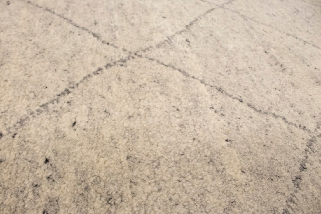 Cream Geometric Modern 6X9 Moroccan Style Oriental Rug - 11