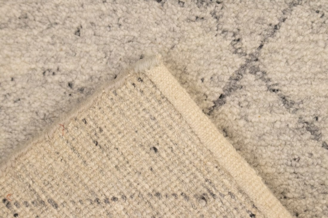 Cream Geometric Modern 6X9 Moroccan Style Oriental Rug - 15