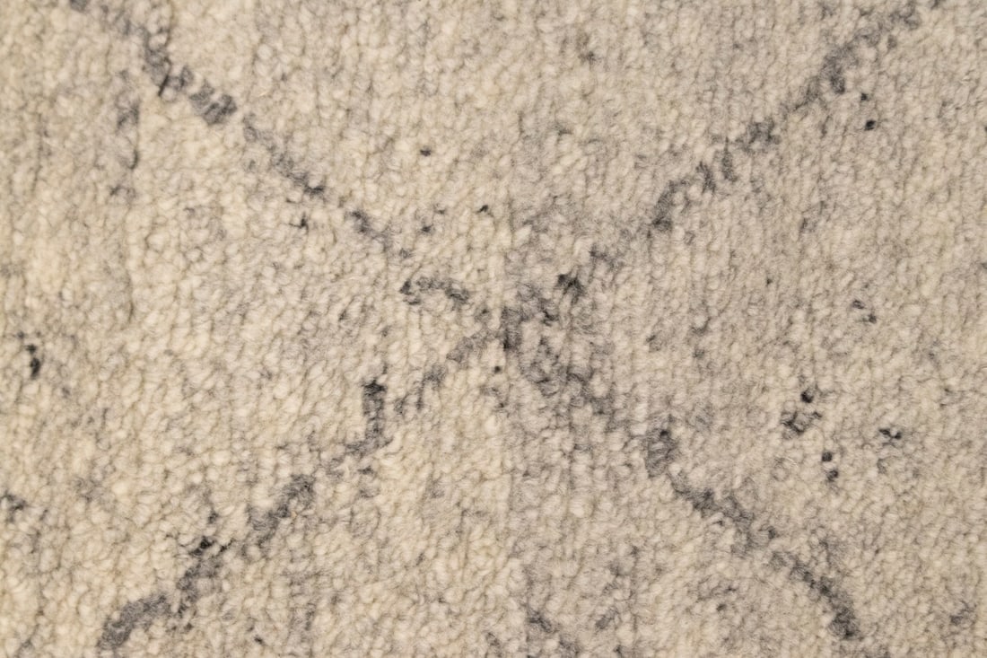 Cream Geometric Modern 6X9 Moroccan Style Oriental Rug - 7