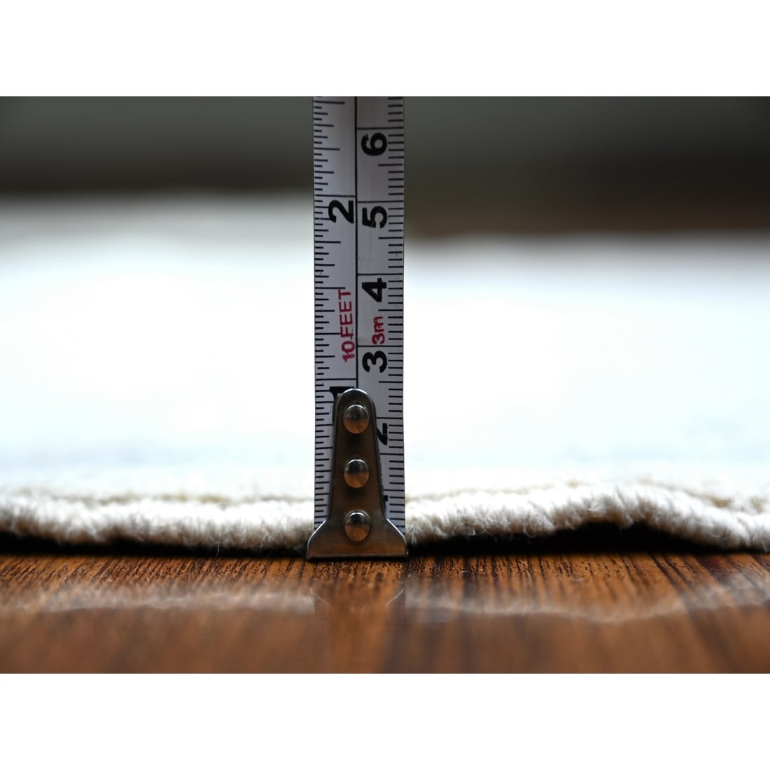 Ivory White Wash Peshawar Soft Wool Hand Knotted Runner Oriental Rug - 5