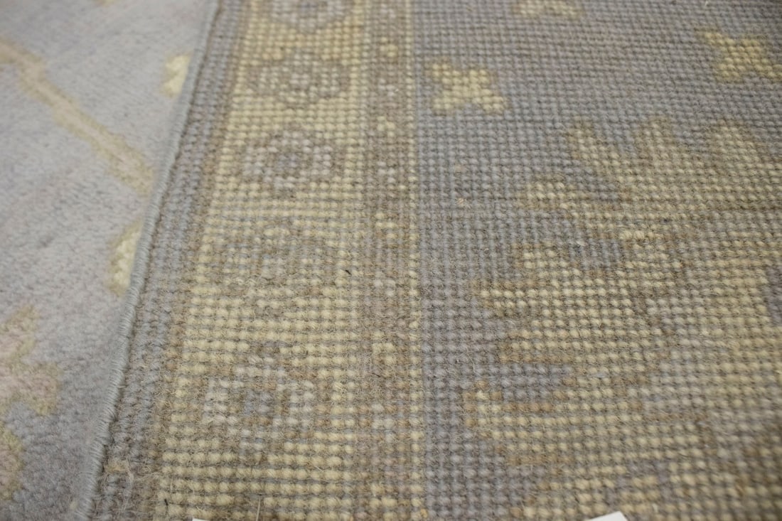 Light Gray Floral 8X10 Oushak Chobi Oriental Rug - 14