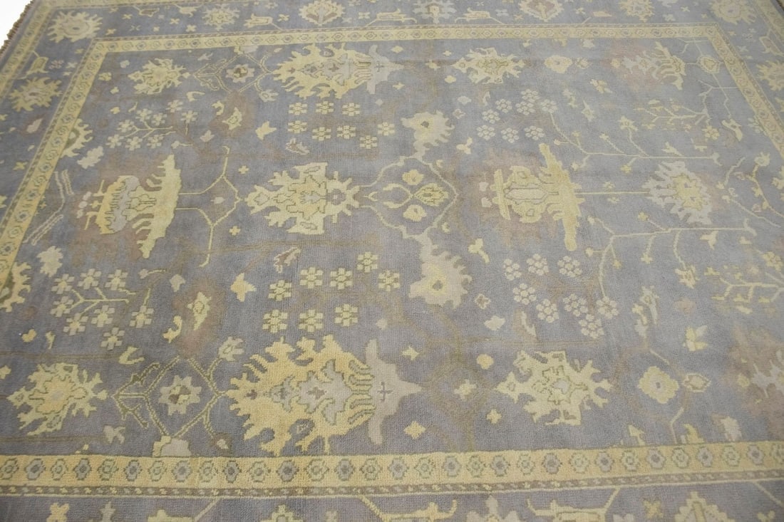 Light Gray Floral 8X10 Oushak Chobi Oriental Rug - 6