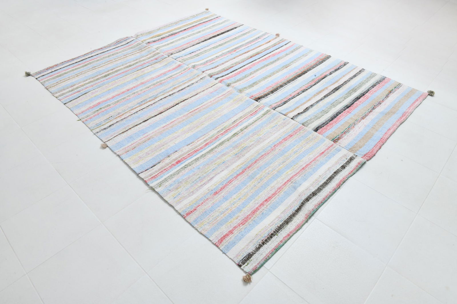 7'2'' x 9'1'' Turkish Flatweave Kilim Rug - 60574 - 4