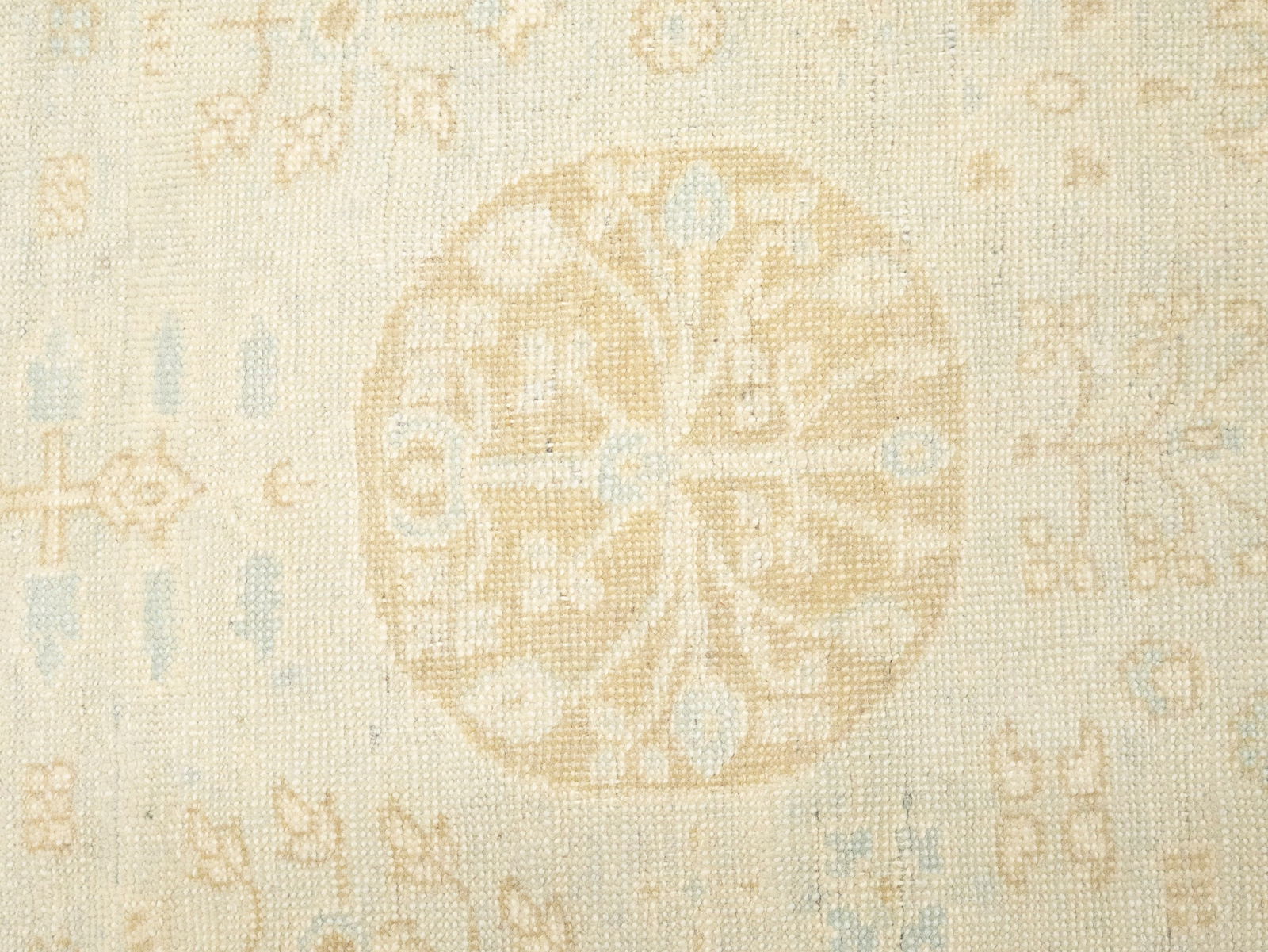 Cream Floral Oushak 3X11'5 Turkish Oriental Runner Rug - 8