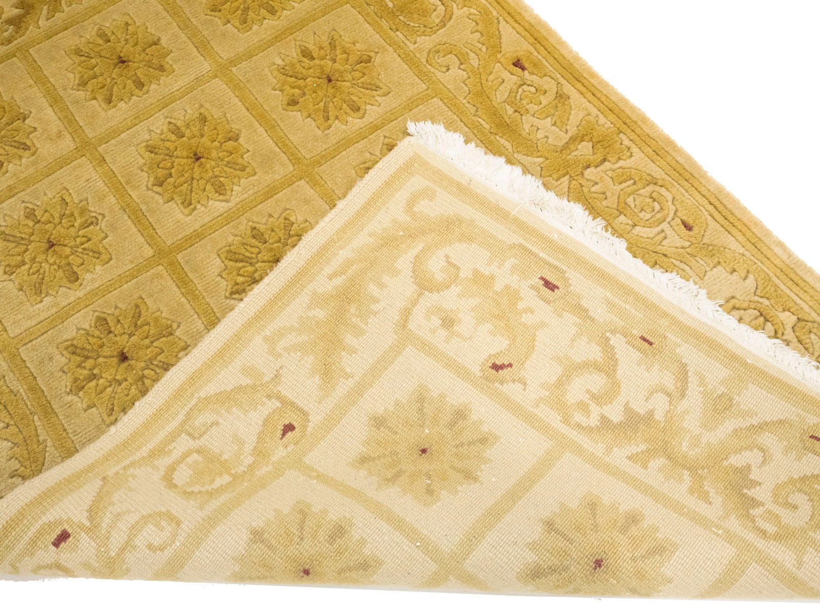 Golden Beige Modern 3X5 Nepali Oriental Rug - 11