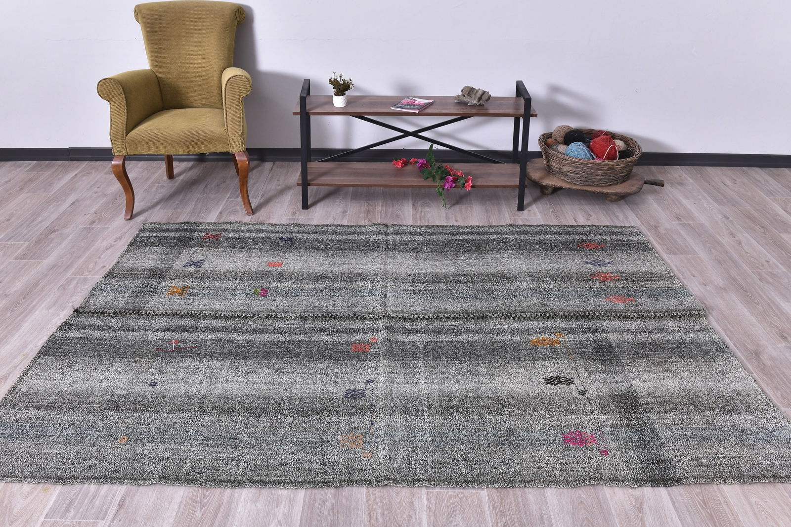5'2'' x 8'1'' Turkish Flatweave Kilim Rug - 240591 (1 of 15)