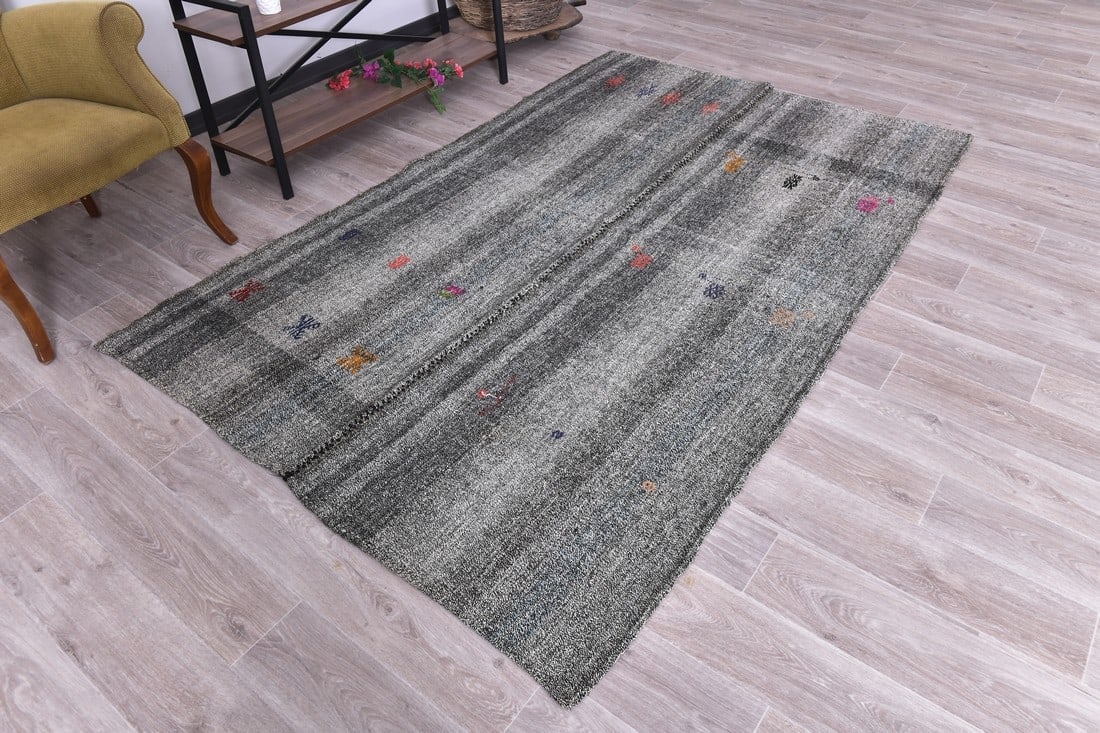 5'2'' x 8'1'' Turkish Flatweave Kilim Rug - 240591 - 2