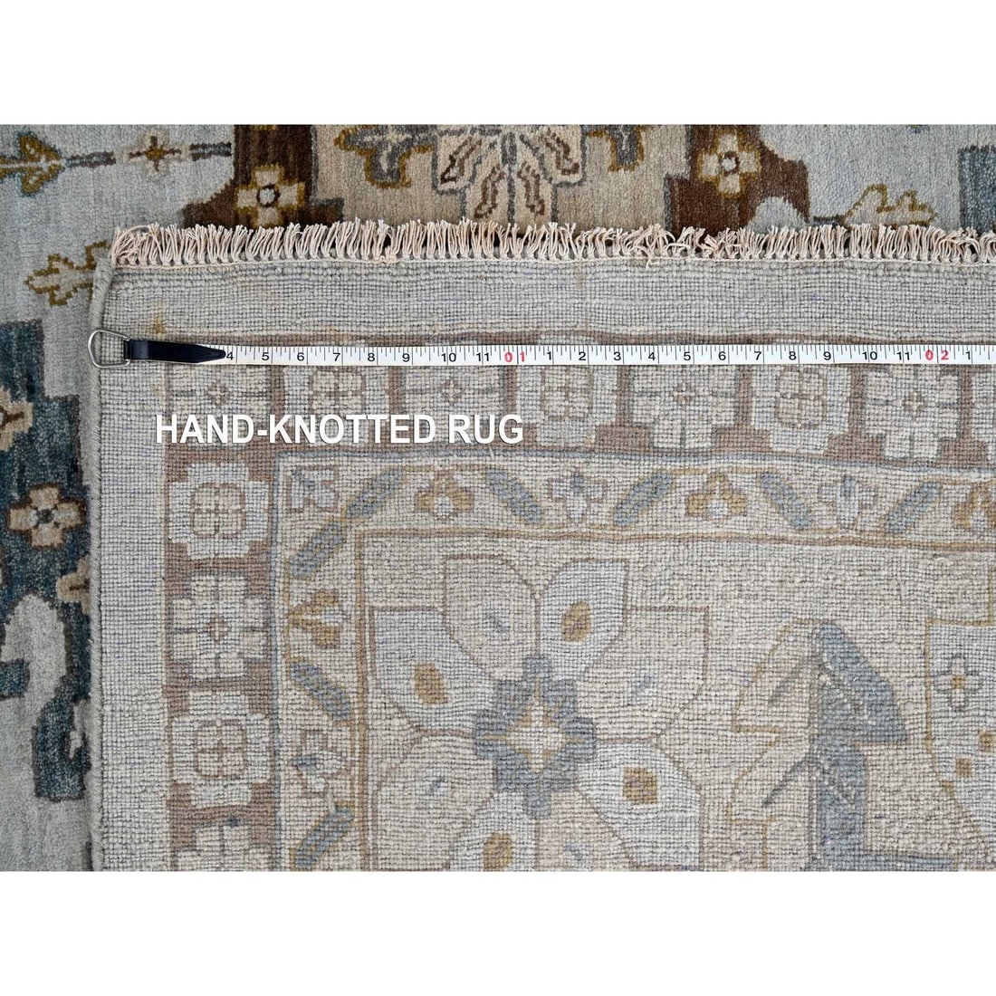 Boothbay Gray Organic Wool Hand Knotted Persian Village Oversized Rug - 11