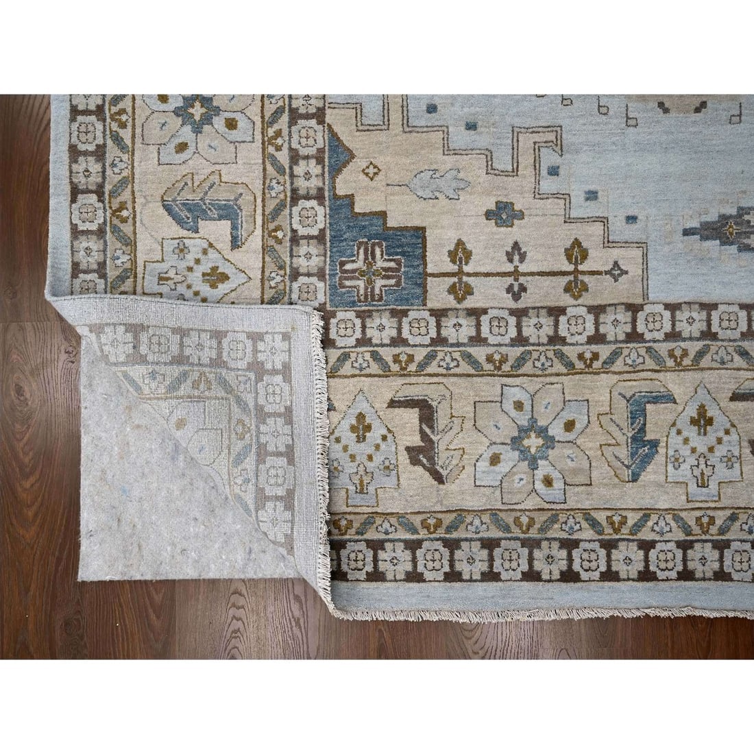 Boothbay Gray Organic Wool Hand Knotted Persian Village Oversized Rug - 4