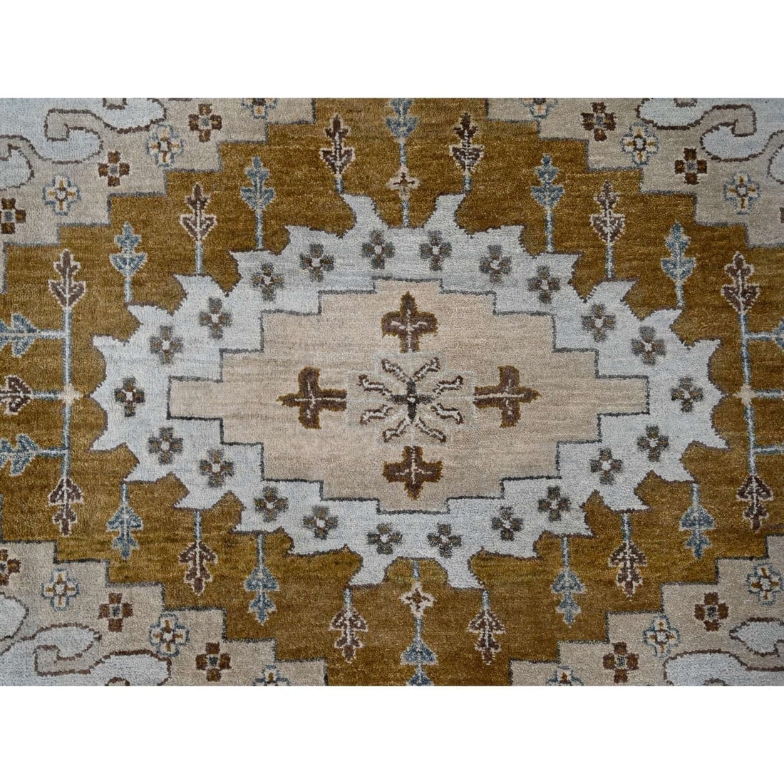 Boothbay Gray Organic Wool Hand Knotted Persian Village Oversized Rug - 8