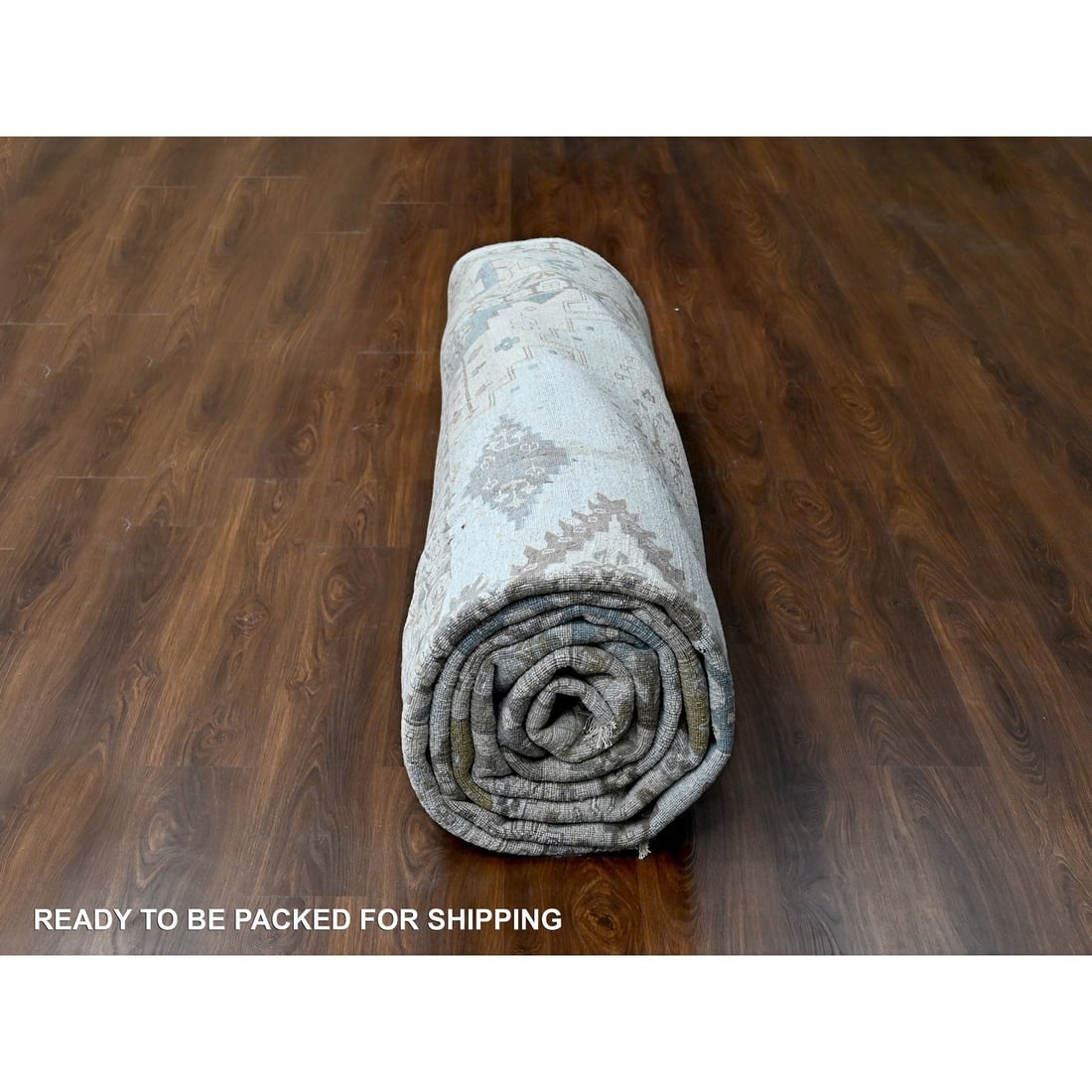 Boothbay Gray Organic Wool Hand Knotted Persian Village Oversized Rug - 9