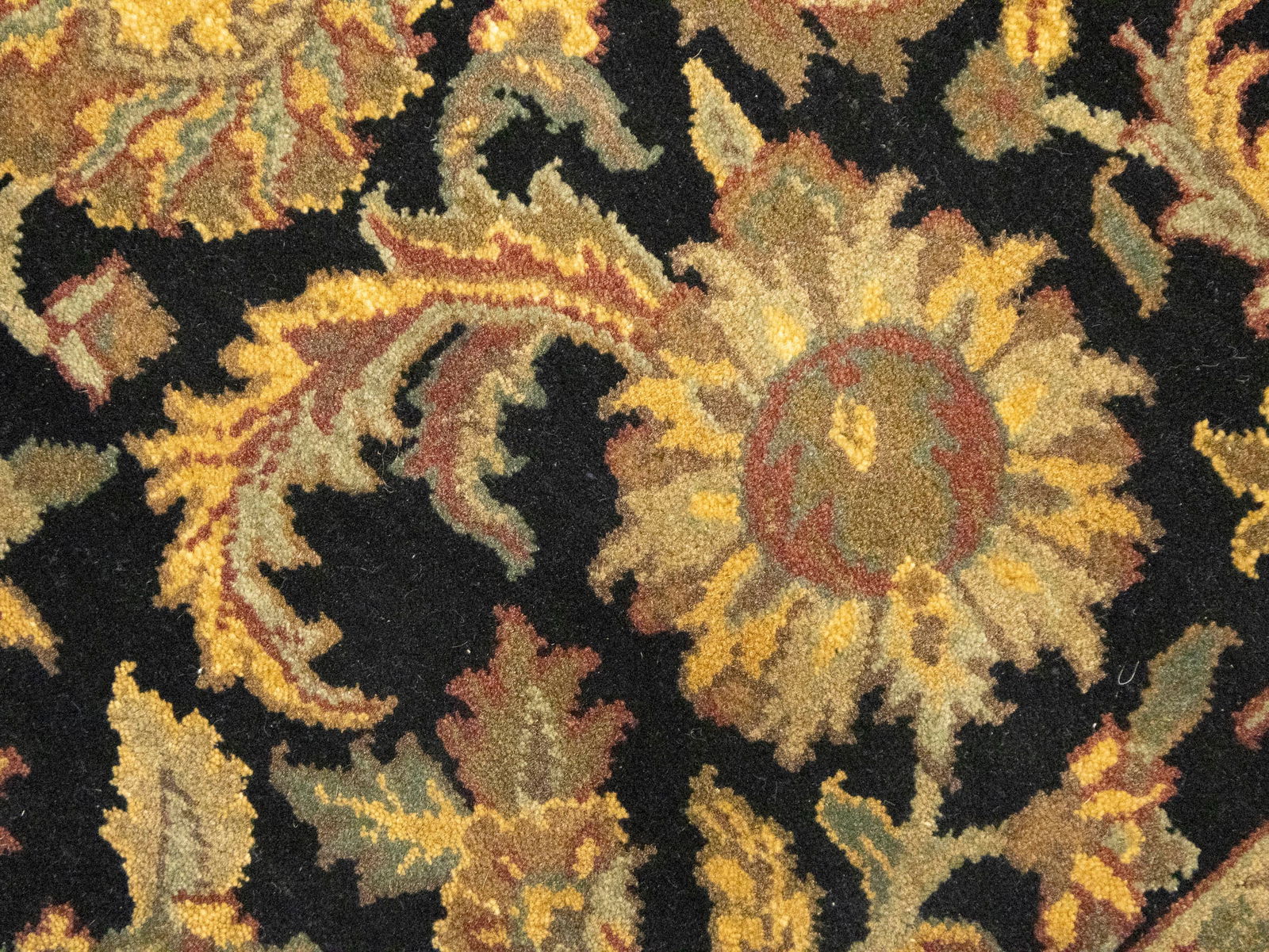 Black Floral Classic 4X6 Agra Jaipur Oriental Rug - 12