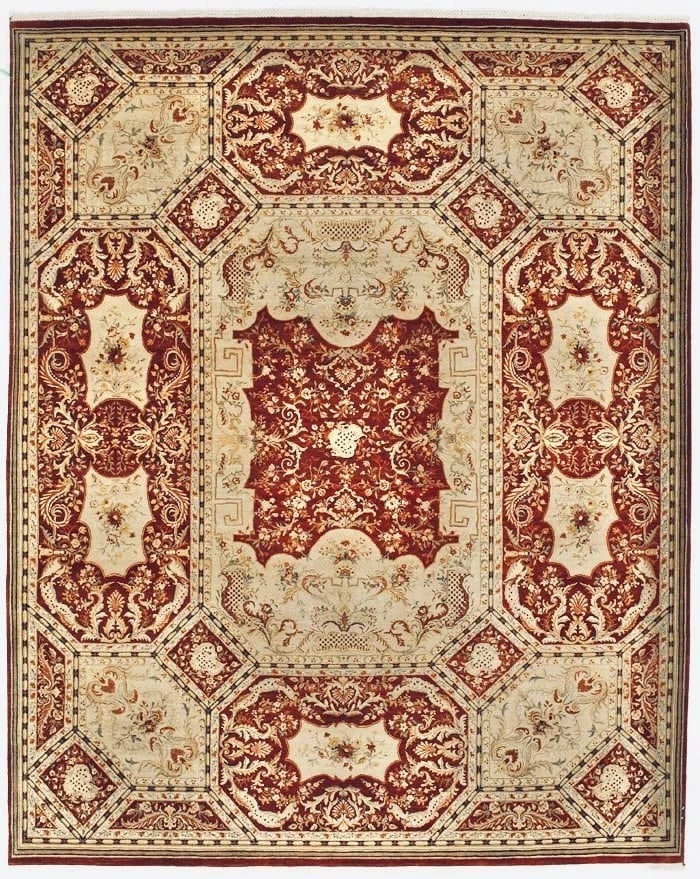 Hand-Knotted Jaipur Red Geometric Wool Oriental Area Rug Carpet 8'1" x 10'1": Title:Hand-Knotted Jaipur Red Geometric Wool Oriental Area Rug Carpet 8'1" x 10'1"Description:• Rug Number: 67821 • Country of Origin: India • Style, Design: Jaipur, Geometric,