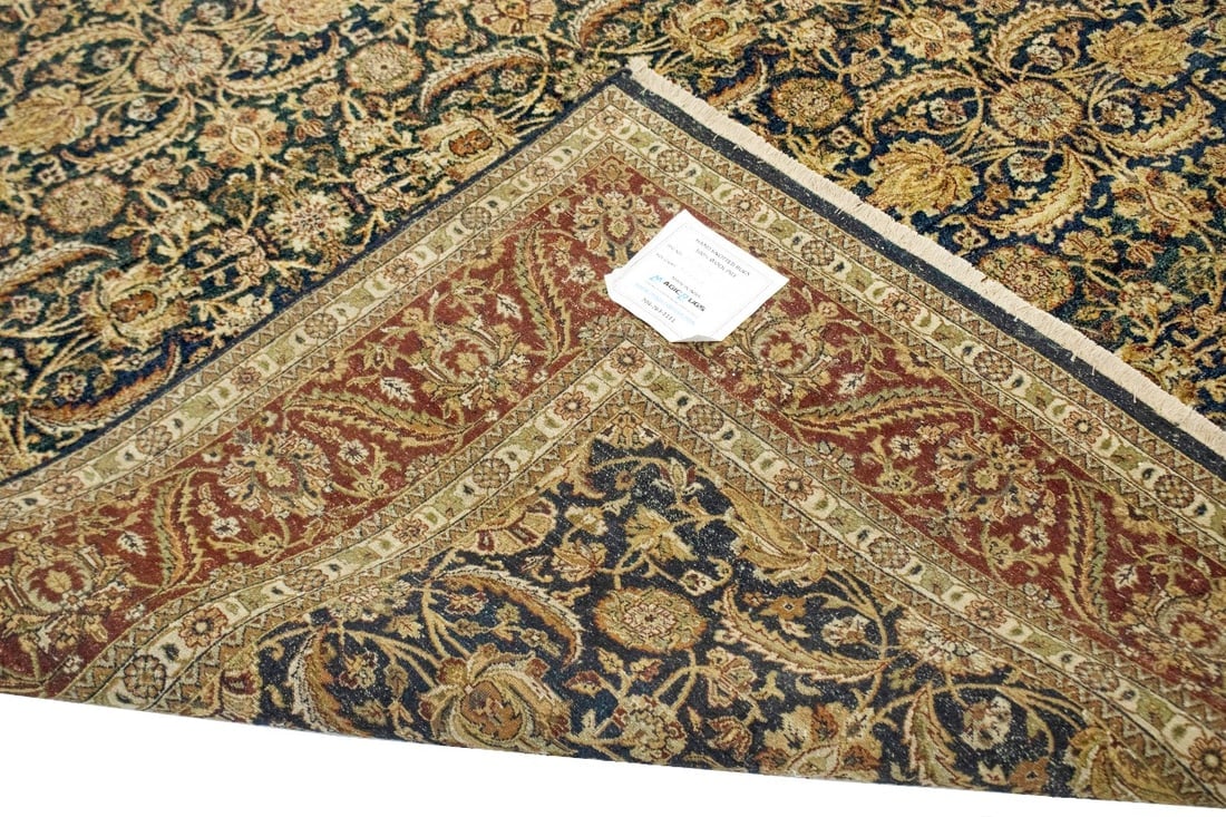 Hale Navy Floral 8X10 Indo-Tabriz Oriental Rug - 13