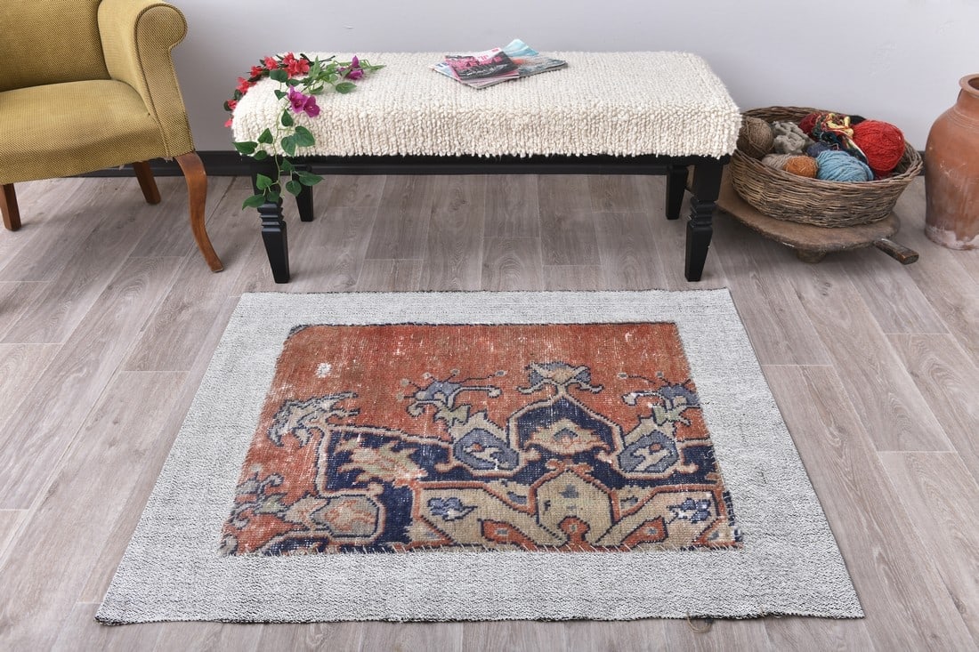 3'5'' x 4'2'' Turkish Flatweave Kilim Rug - 241771 (1 of 13)