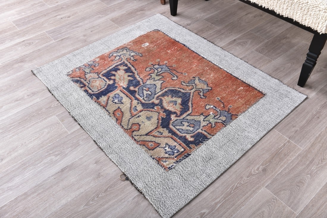 3'5'' x 4'2'' Turkish Flatweave Kilim Rug - 241771 - 2