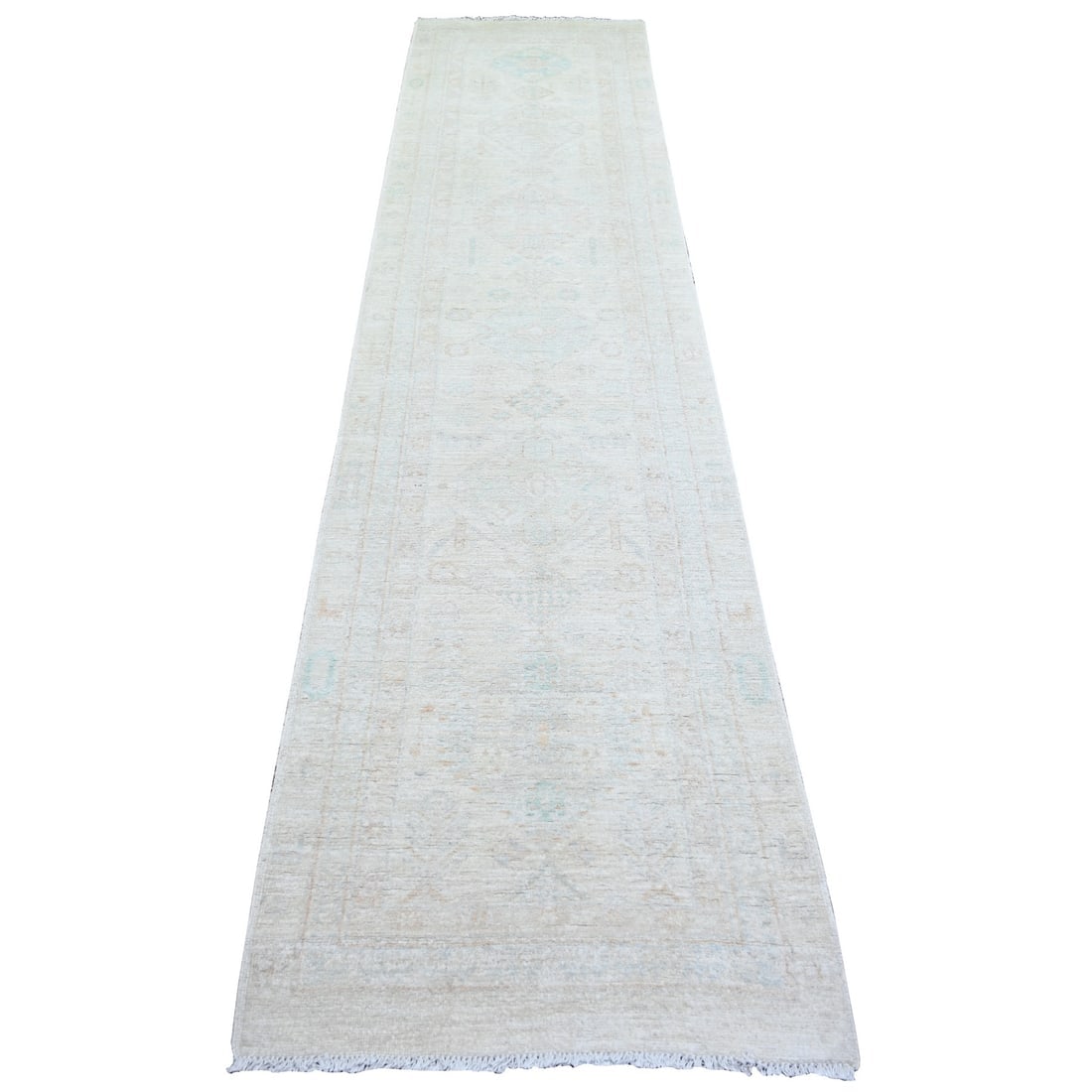 White Wash Peshawar Wool Hand Knotted Oriental Rug (1 of 6)