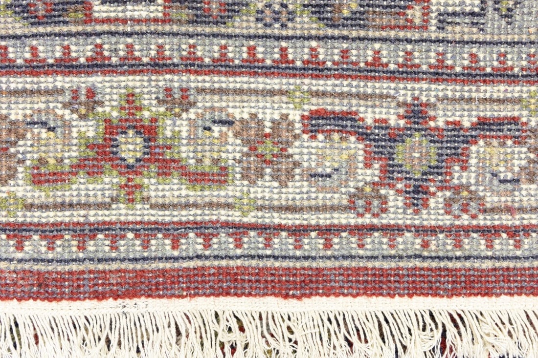 Red Floral Tribal 3'2X5'4 Indo-Bidjar Oriental Rug - 16