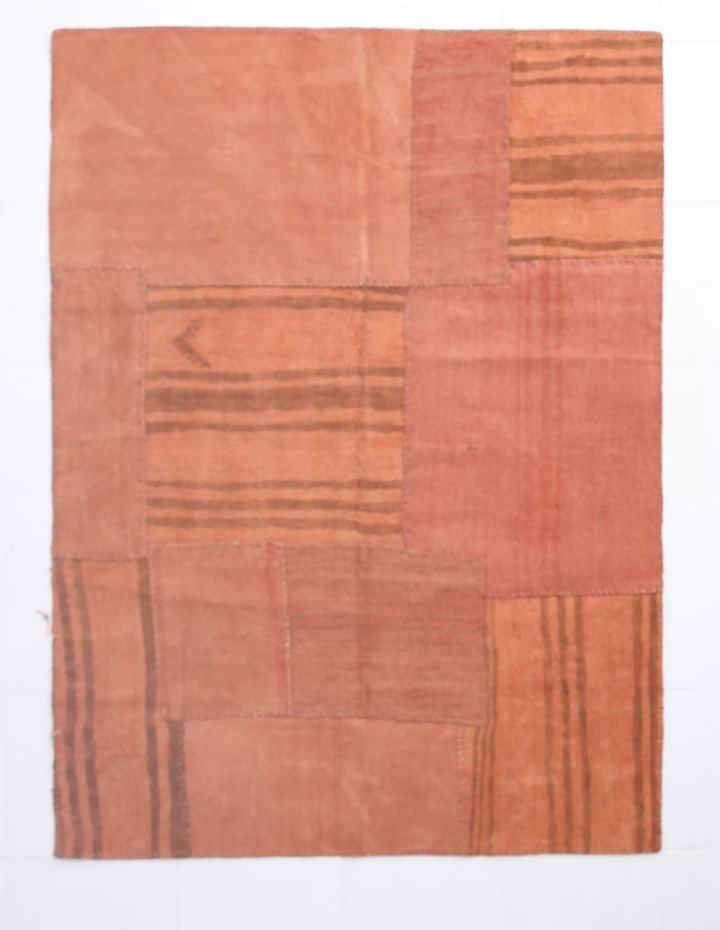 4'11'' x 6'8'' Turkish Hemp Patchwork Rug - 54002 (1 of 20)