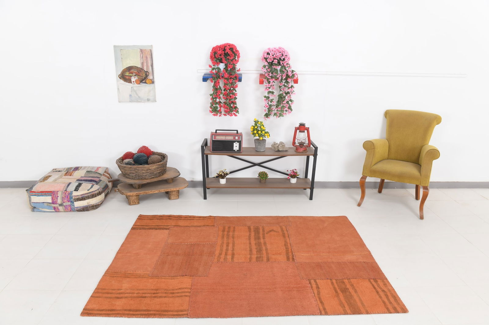 4'11'' x 6'8'' Turkish Hemp Patchwork Rug - 54002 - 4