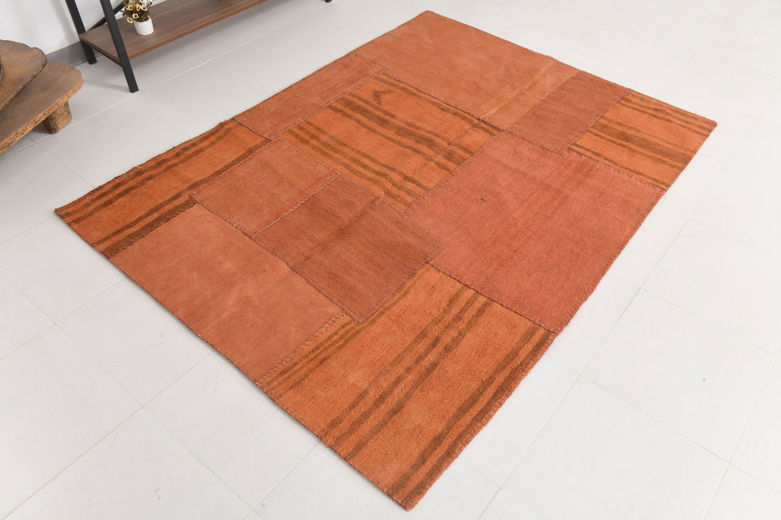 4'11'' x 6'8'' Turkish Hemp Patchwork Rug - 54002 - 6