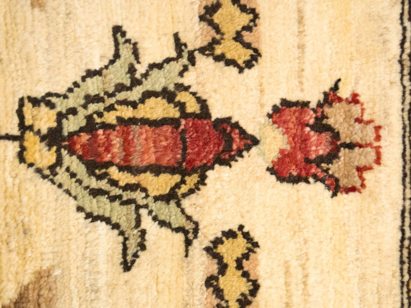 Cream Floral Ziegler Peshawar 2X3 Pakistan Oriental Rug - 12