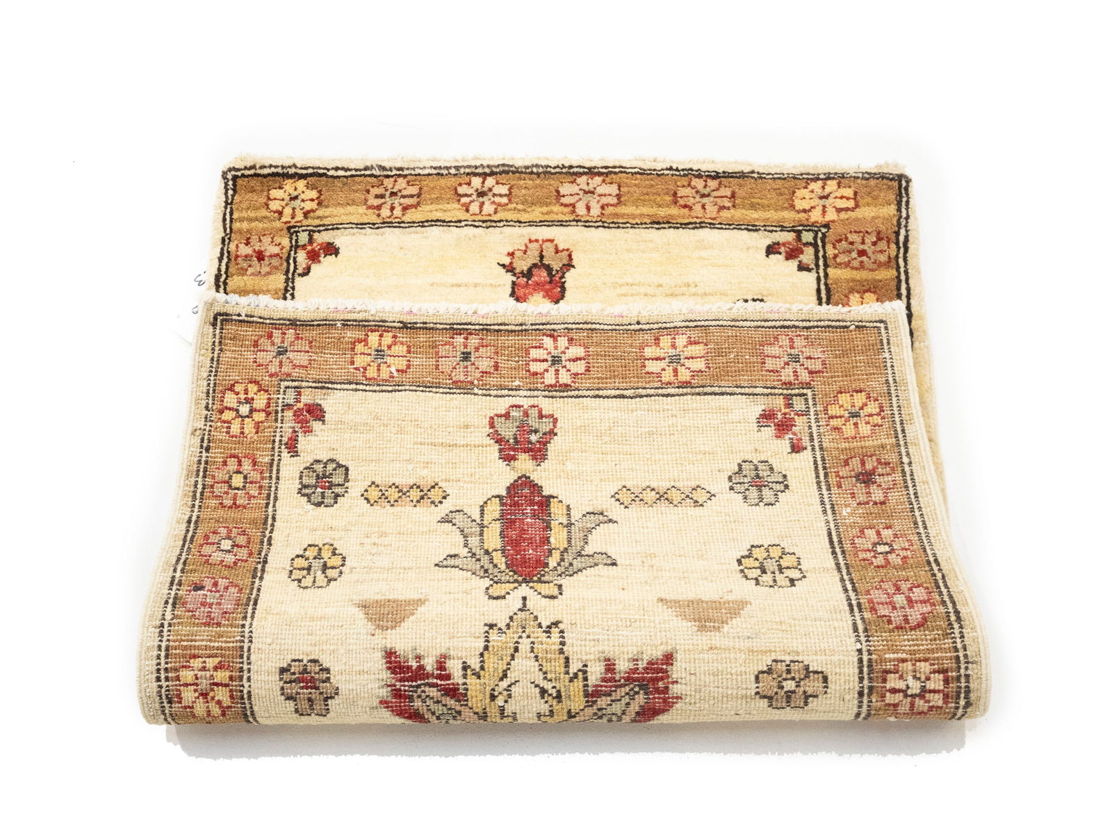 Cream Floral Ziegler Peshawar 2X3 Pakistan Oriental Rug - 14