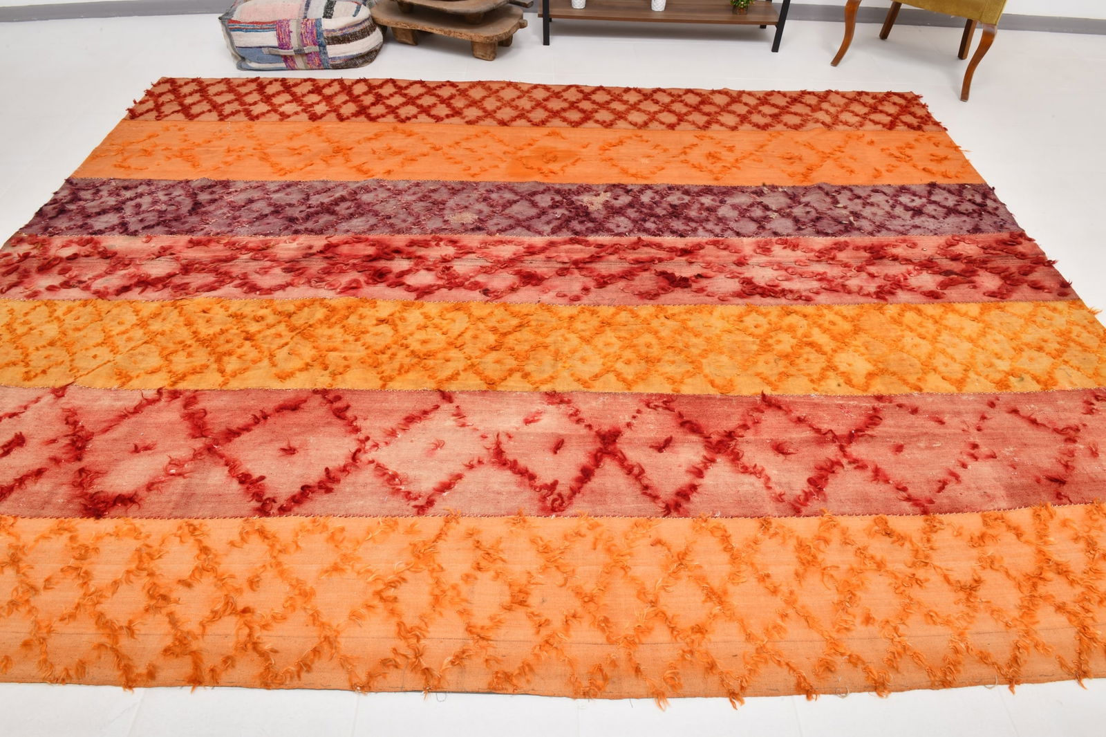 8'10'' x 11'5'' Tulu Filikli Kilim Rug - 70217 - 6